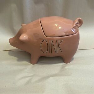 Rae dunn pink oink cookie jar